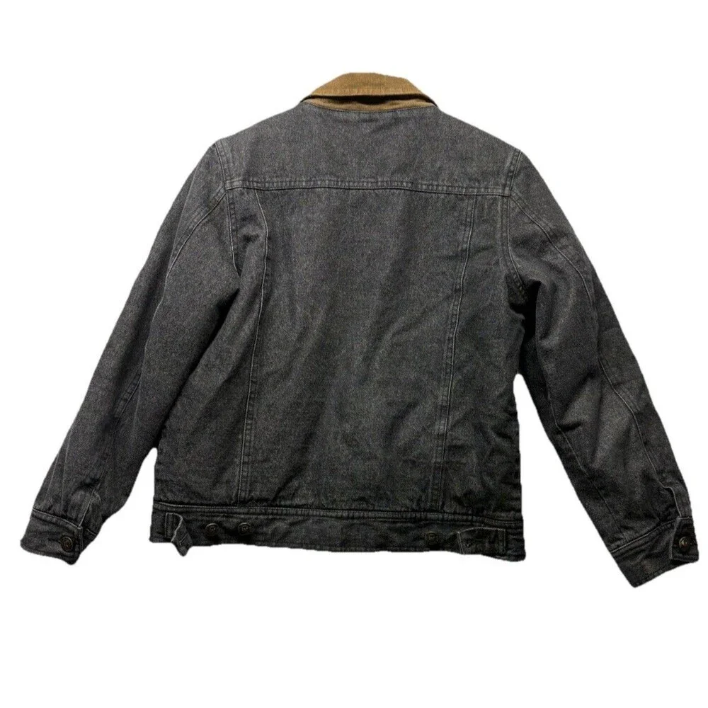 Cody James Youth Denim Jacket Brown Corduroy Collar Sherpa Lining Boy XL Western